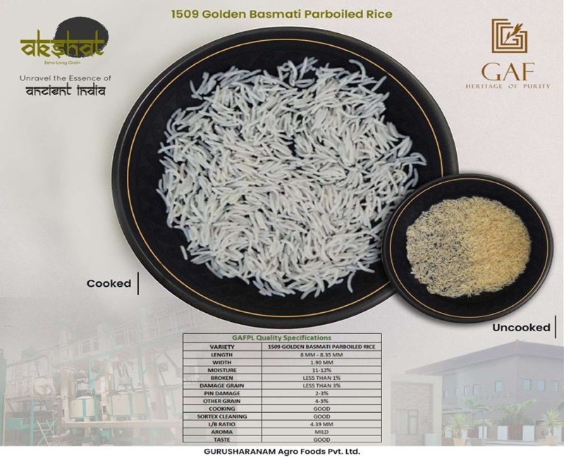 1509 Basmati steam rice