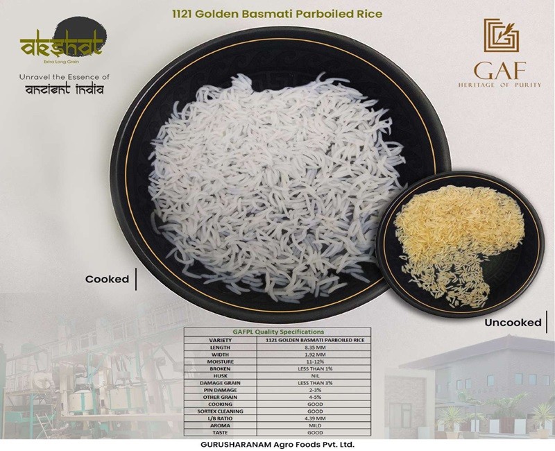 1121 Golden Basmati paraboiled rice