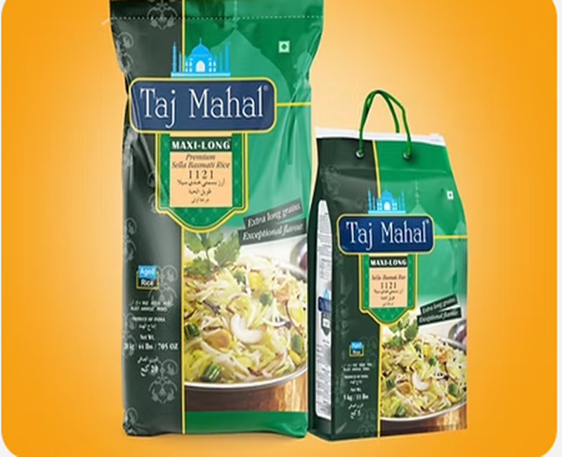 Taj Mahal Maxi-Long Premium Quality Creamy Sella Basmati 1121 Rice (Parboiled)