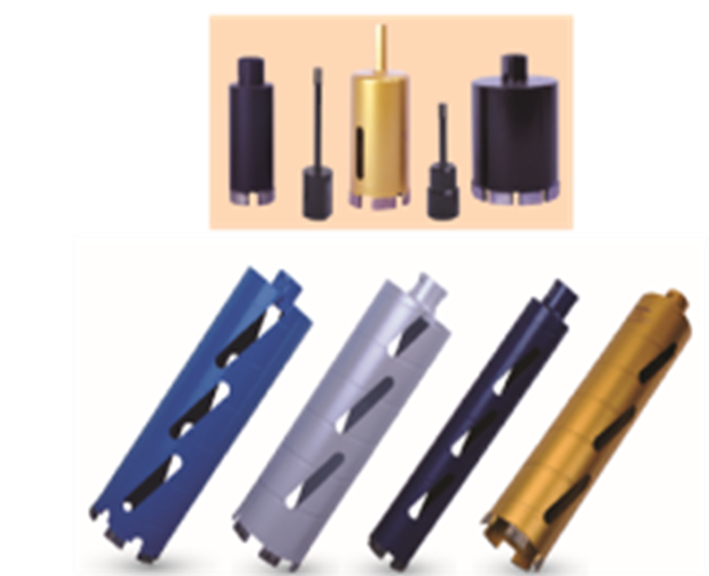 Diamond thin walled drill bits