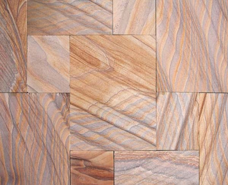 Rainbow Six Side Sawn Honed Sandstone
